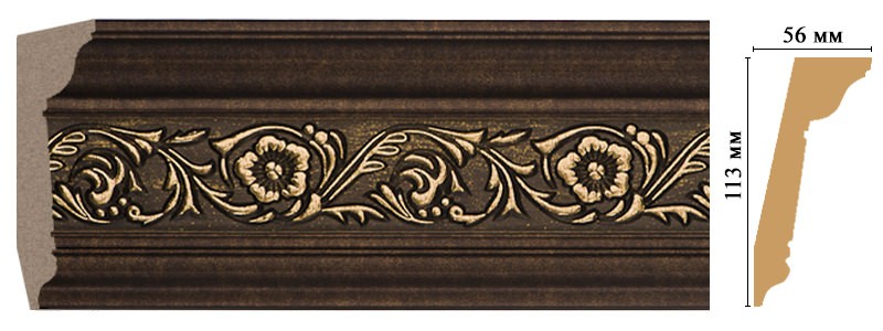 Плинтус потолочный DECOMASTER 129D-56 (113*56*2400мм)